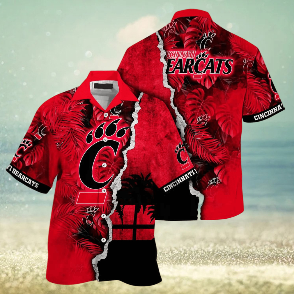 Vintage Aloha NCAA Cincinnati Bearcats Hawaiian Shirt Custom Name Beach Gift For Dad - Limotees