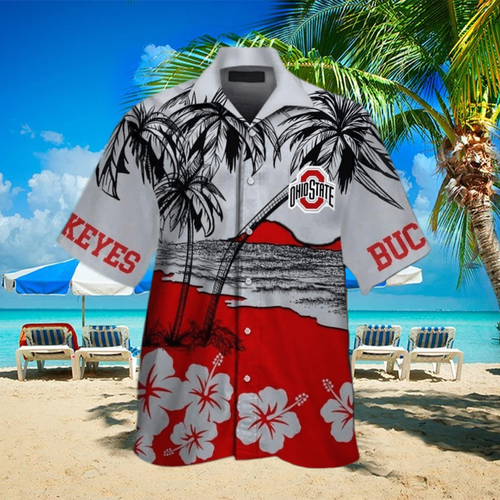 Vintage Aloha NCAA Ohio State Buckeyes Hawaiian Shirt Beach Gift For Dad - Limotees