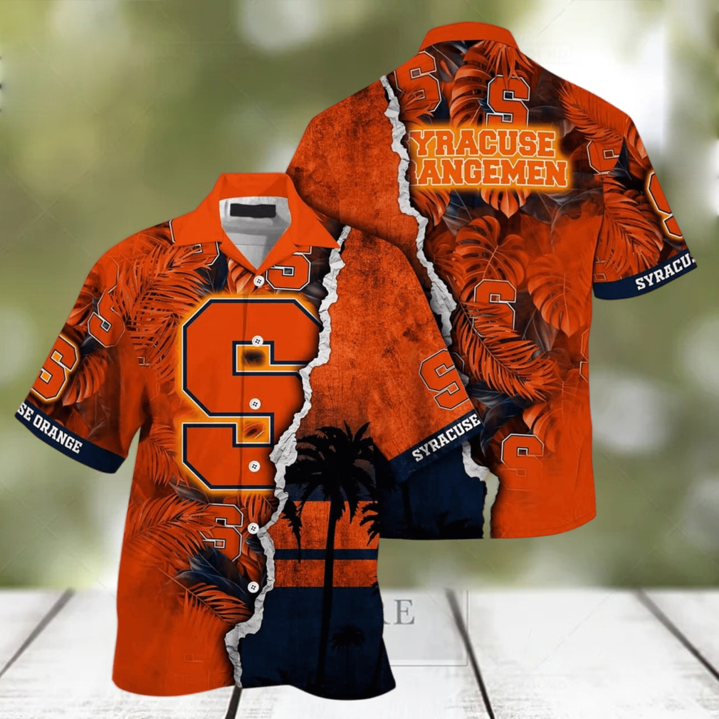 Vintage Aloha NCAA Syracuse Orange Hawaiian Shirt Summer Name Beach Gift For Friend - Limotees