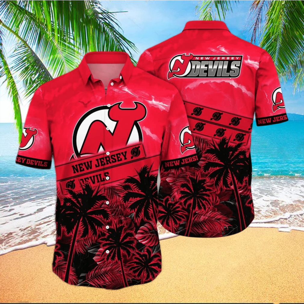 Vintage Aloha NHL New Jersey Devils Hawaiian Shirt - Limotees