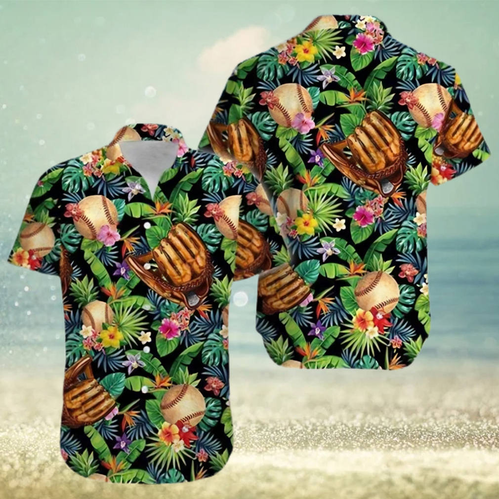 Vintage Baseball Art Aloha Hawaiian Shirt - Limotees