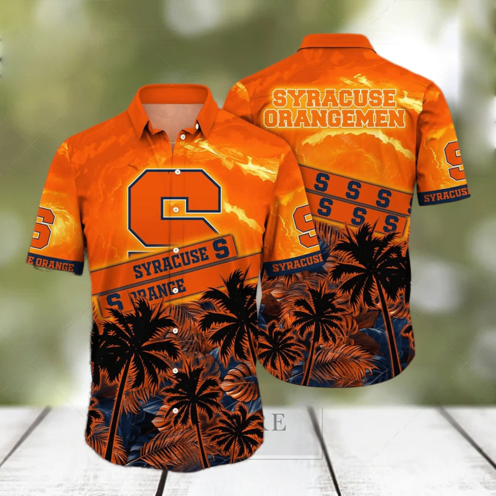 Vintage NCAA Syracuse Orange Hawaiian Shirt Gift For Beach Lovers - Limotees