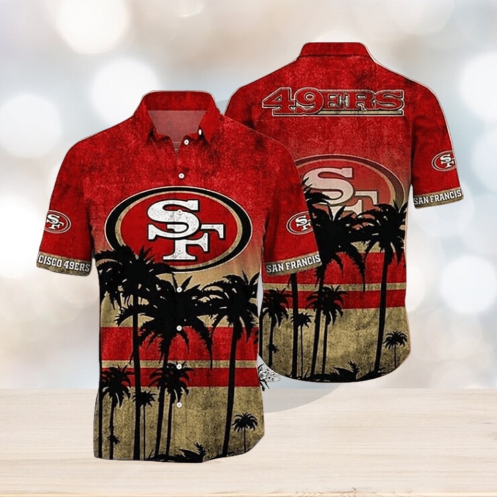 Vintage NFL San Francisco 49ers Hawaiian Shirt Summer Beach Gift, NFL Hawaiian Shirt - Limotees