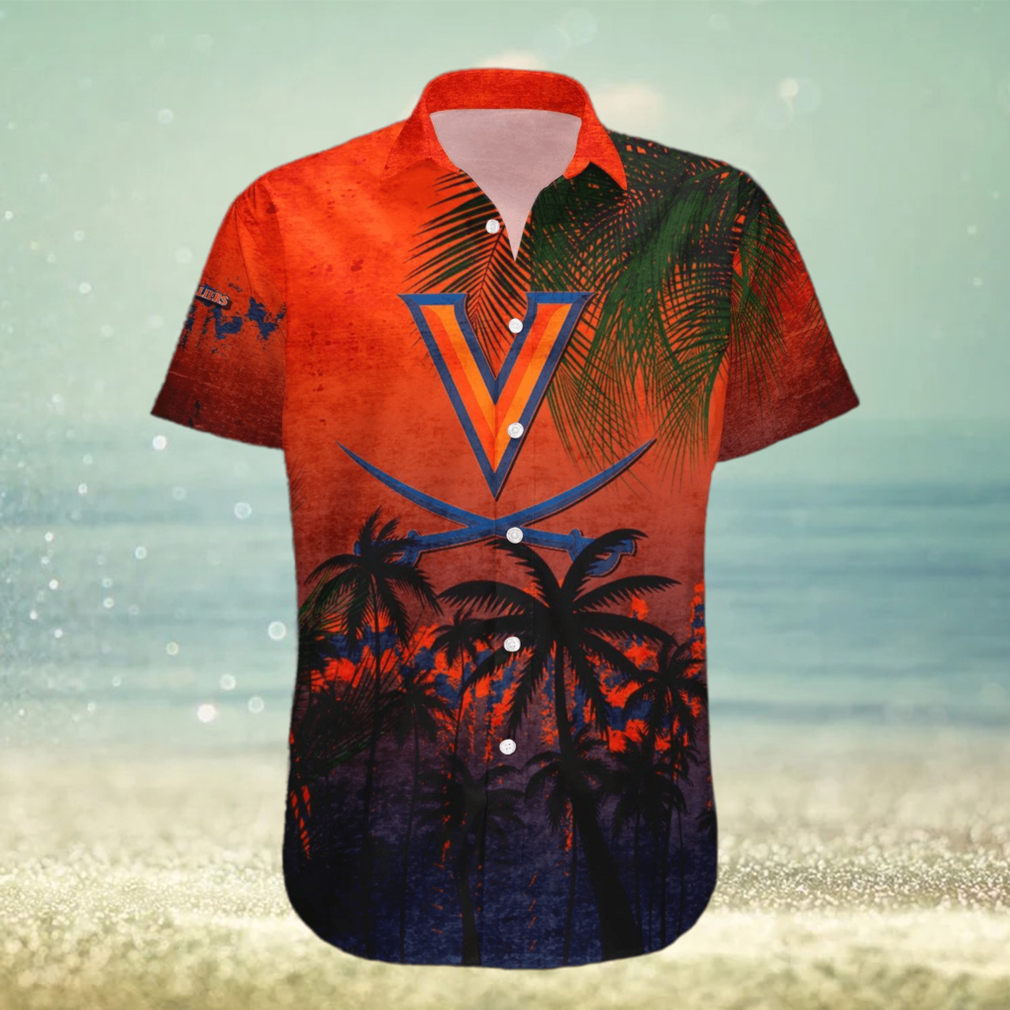 Virginia Cavaliers 3D Hawaiian Shirt Coconut Tree Tropical Grunge NCAA Summer Beach For Fans Gift - Limotees