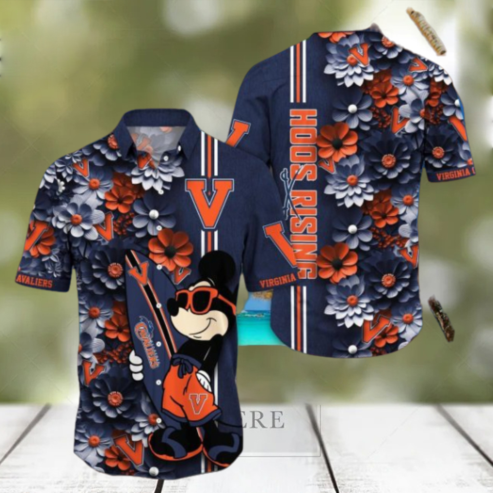 Virginia Cavaliers Hawaiian Shirt Mickey Love Surfing Trending Summer Gift - Limotees