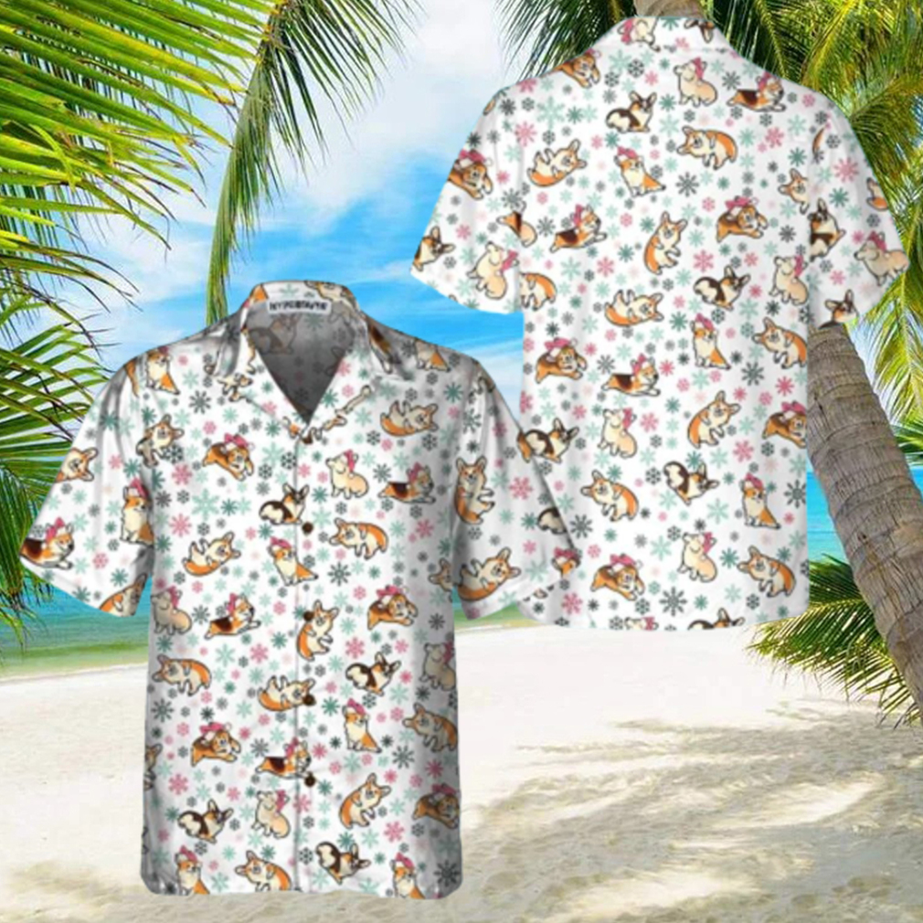 Warm Corgi For A Merry Christmas Hawaiian Shirt - Limotees