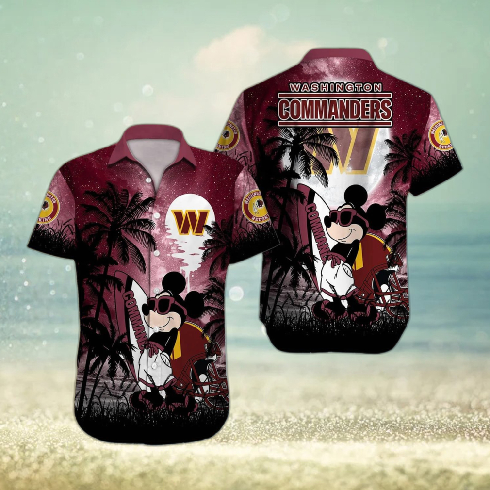 Washington Commanders American Football Mickey Pattern Hawaiian Shirt - Limotees