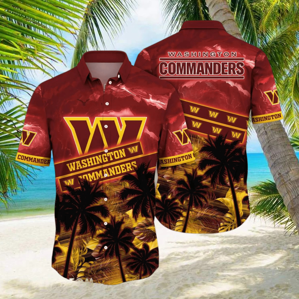 Washington Commanders NFL Flower Hawaiian Shirt Style Gift For Fans hawaiian shirt - Limotees