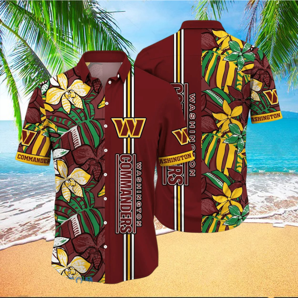 Washington Commanders NFL Flower Hawaiian Shirt Unique Gift For Fans hawaiian shirt - Limotees