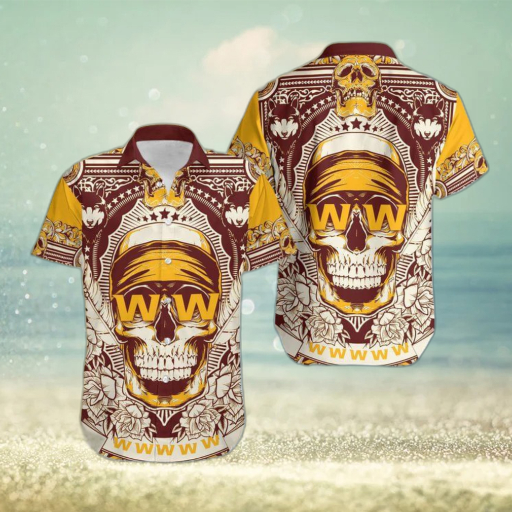 Washington Football Team Skull Diamon Hawaiian Shirt Gift For Halloween - Limotees