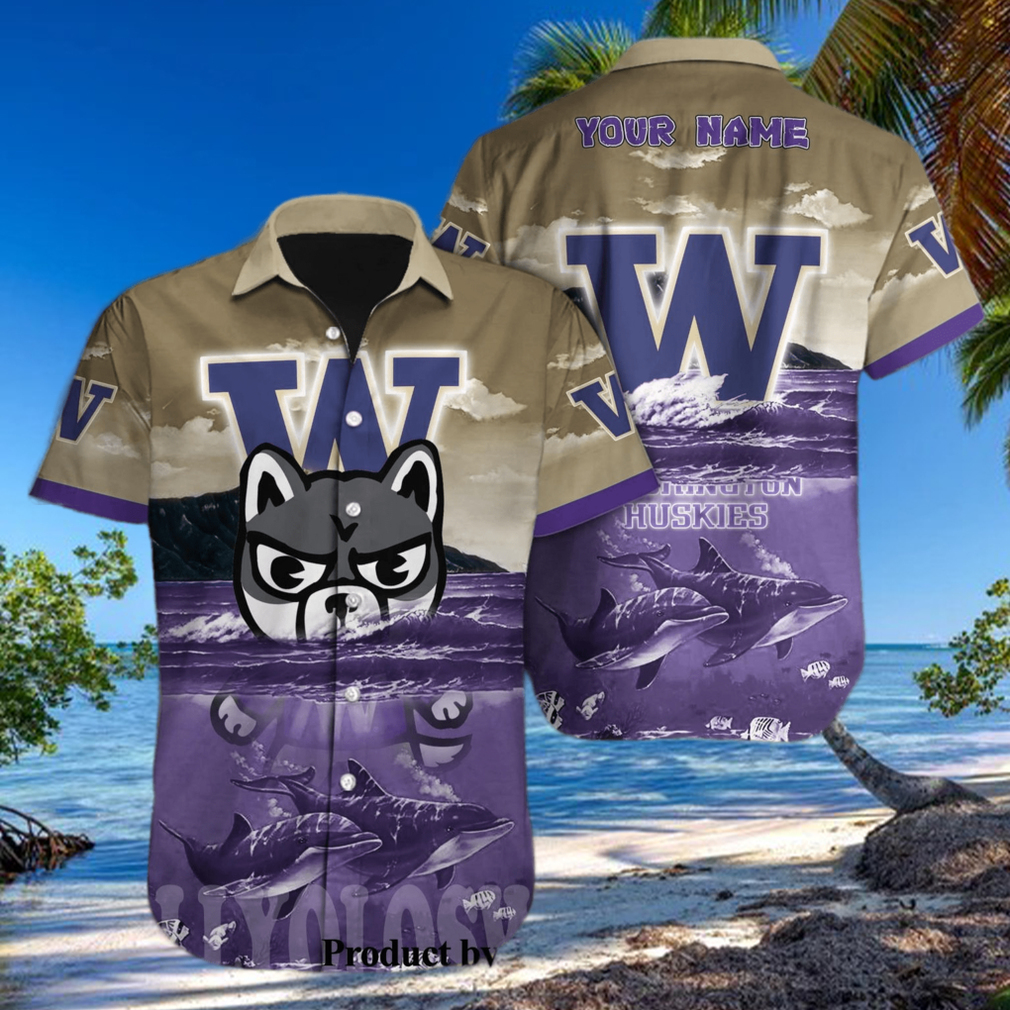 Washington Huskies NCAA For Fans All Over Printed Hawaiian Button Shirt - Limotees