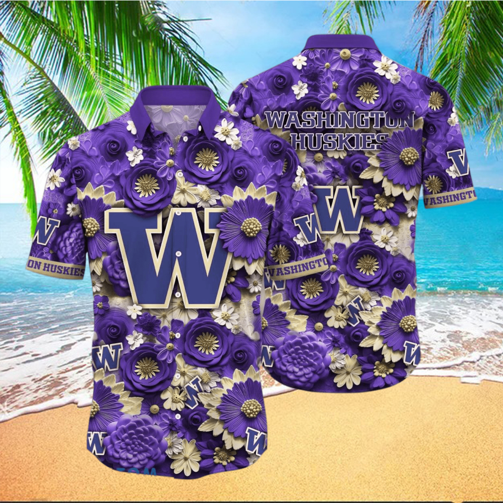 Washington Huskies NCAA1 Hawaiian Shirt For Men And Women Fans hawaiian shirt - Limotees