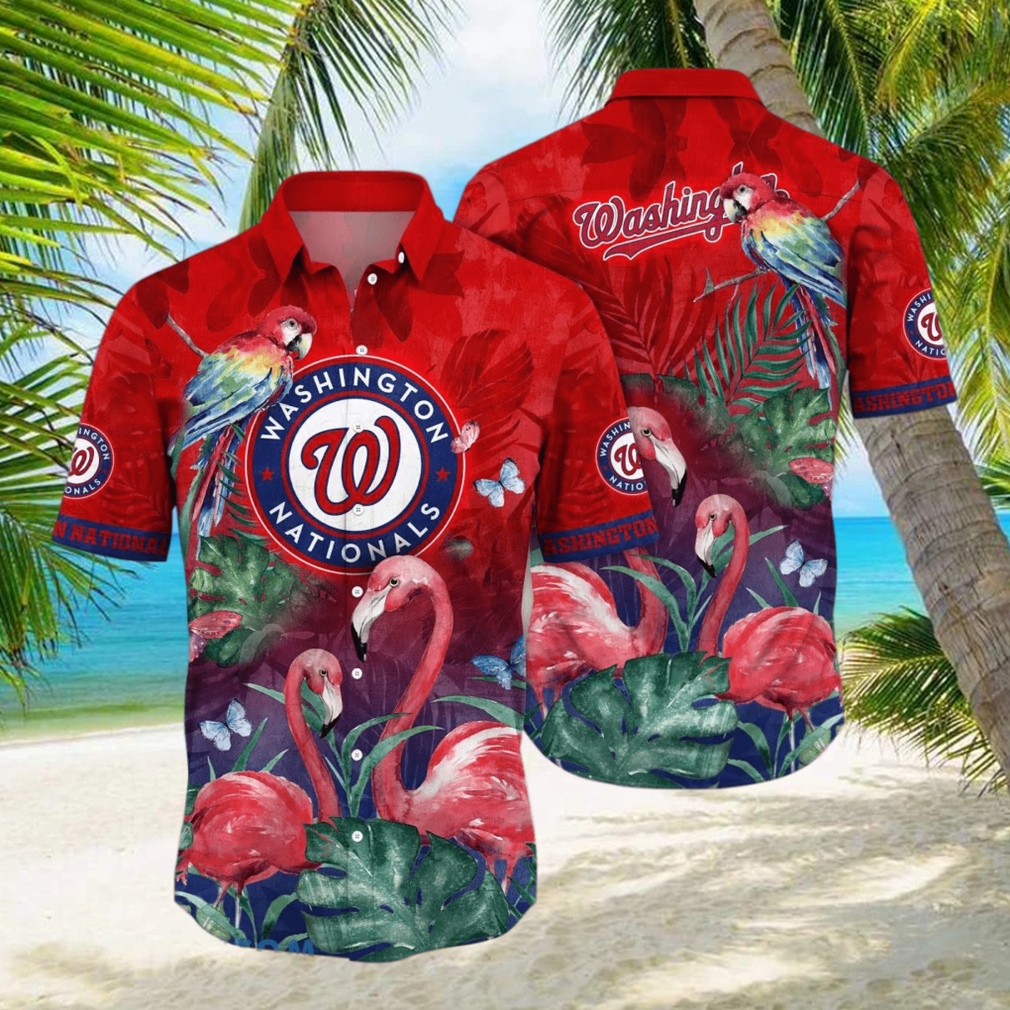 Washington Nationals MLB Flower Hawaiian Shirt Unique Gift For Men Women Fans hawaiian shirt - Limotees