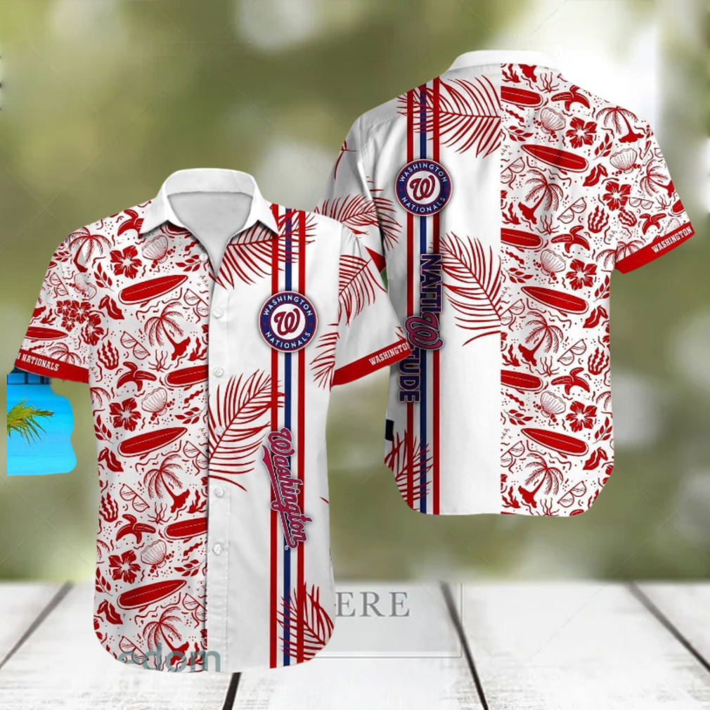 Washington Nationals MLB Funny Beach Pattern Hawaiian Shirt - Limotees