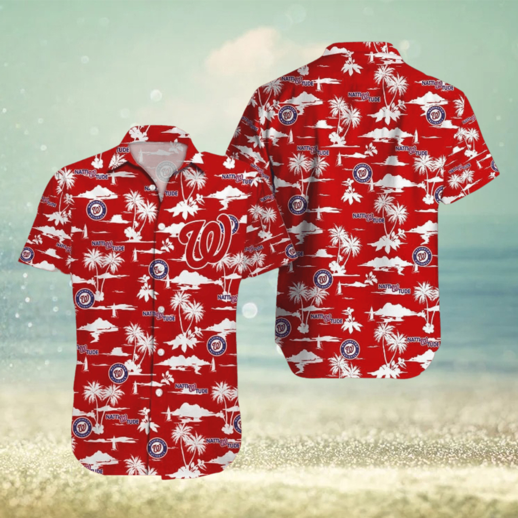 Washington Nationals MLB Hawaiian Shirt Coconut Pattern Shirt - Limotees