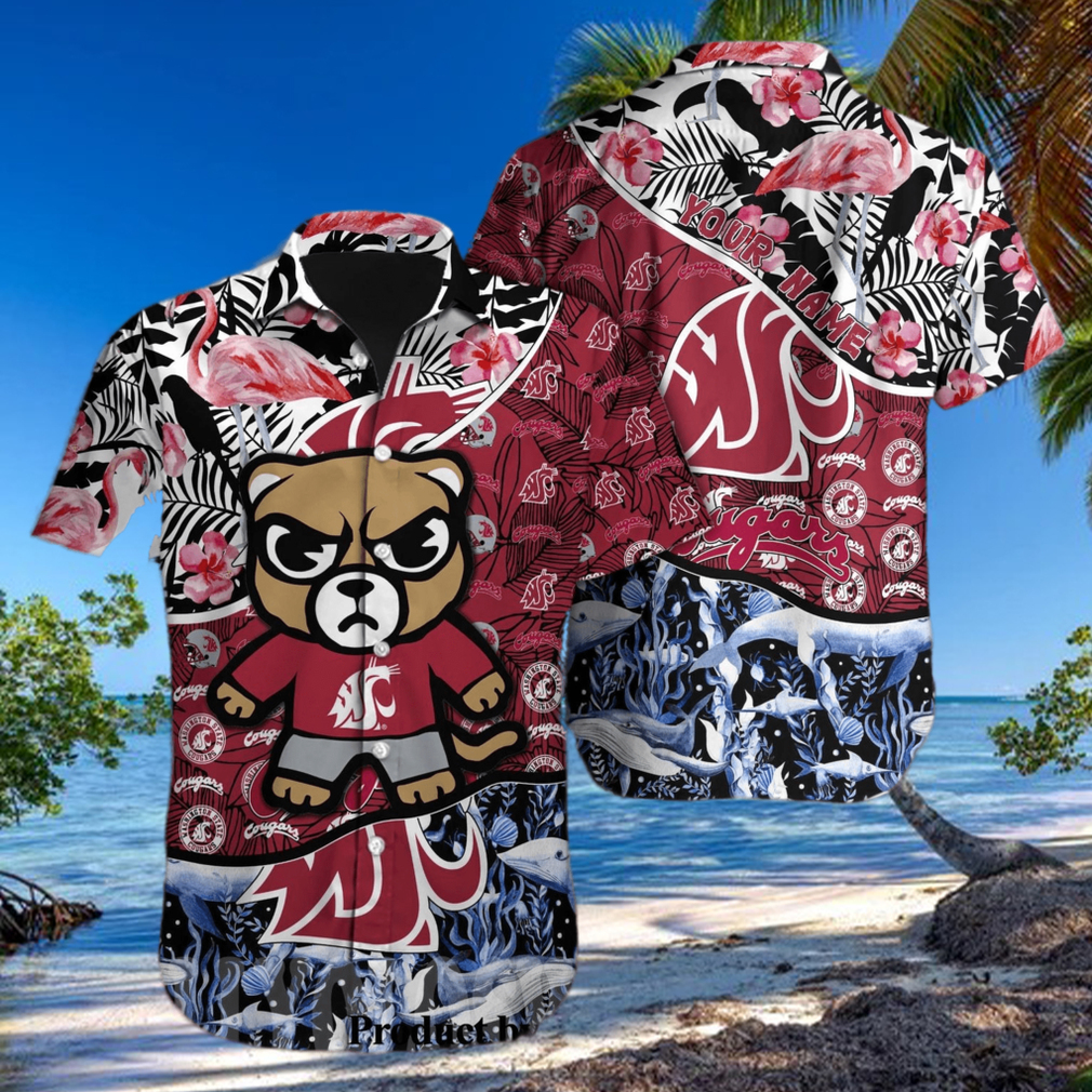 Washington State Cougars NCAA 3D All Over Print Summer Vibes Hawaiian Shirt - Limotees