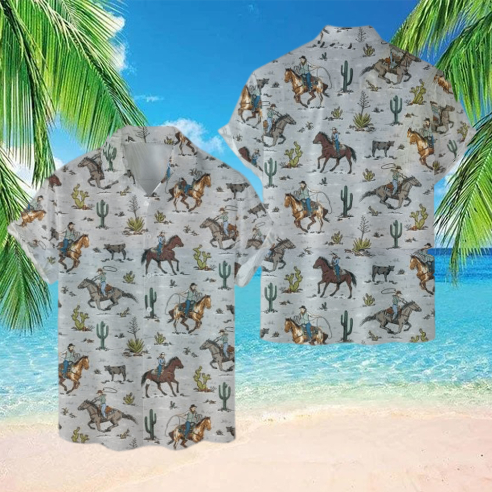 Western Cowboy 3D 3D Hawaiian Shirt Tropical Aloha For Men And Women Gift Design 9 - Limotees