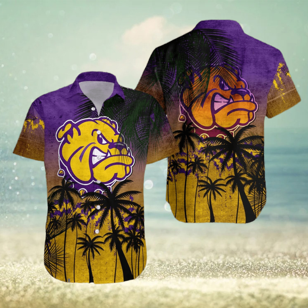 Western Illinois Leathernecks 3D Hawaiian Shirt Coconut Tree Tropical Grunge NCAA Summer Beach For Fans Gift - Limotees