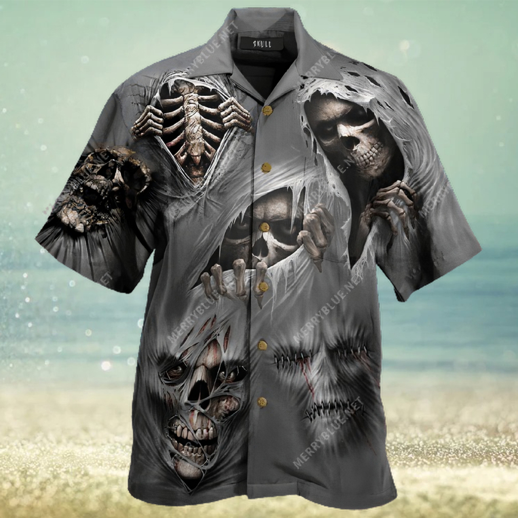 What Scares You Excites Me Skull Hawaiian Aloha Shirts Aloha Shirts - Limotees