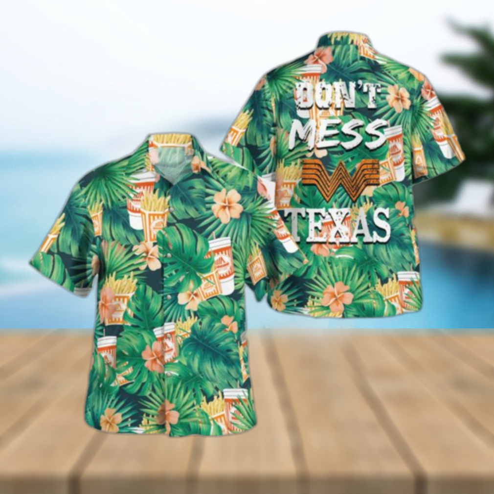 Whataburger Don’T Mess With Texas Tropical Hawaiian Shirt - Limotees