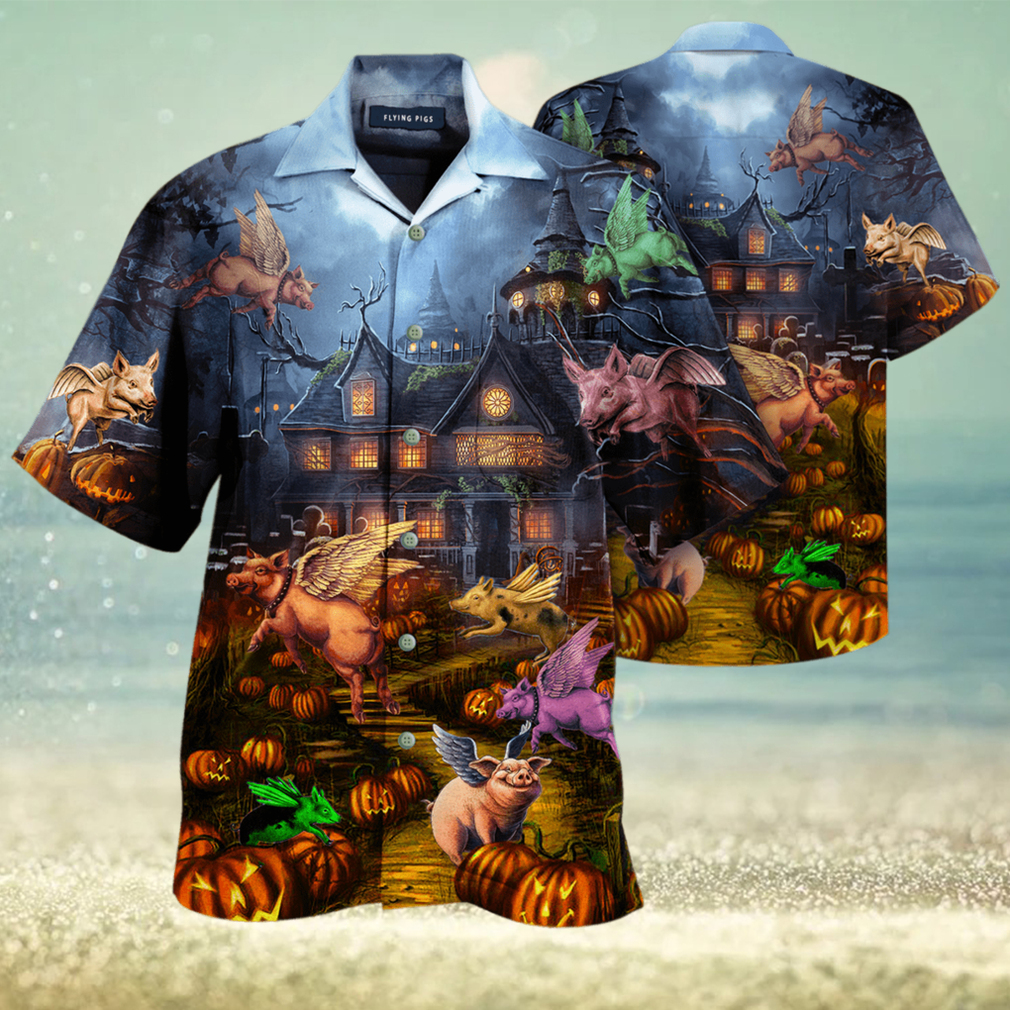 When Pigs Fly Halloween Hawaiian Shirt - Limotees