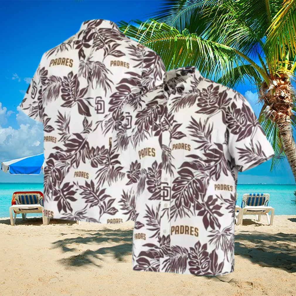 White Aloha San Diego Padres Hawaiian Shirt Tropical Flower Pattern All Over Print HawaiianShirts - Limotees