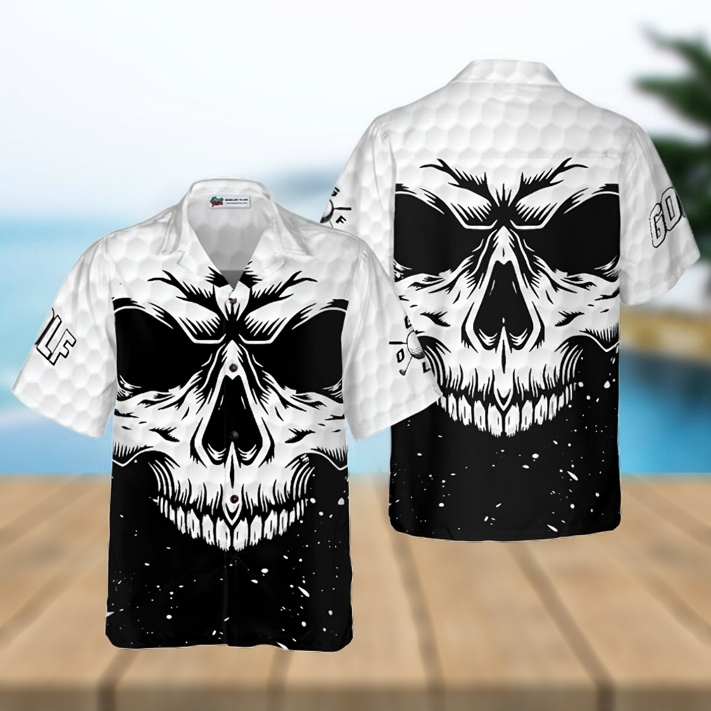 White Skull Golf Hawaiian Shirt - Limotees