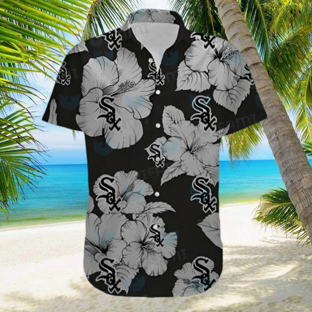 White Sox Hawaiian Shirt Big Hibiscus Pattern Chicago White Sox Gift hawaiian shirt - Limotees