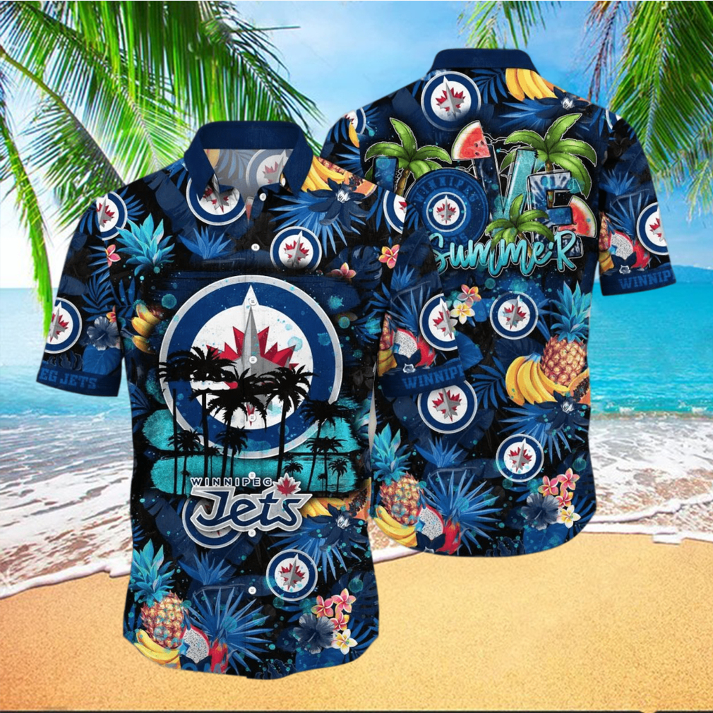 Winnipeg Jets NHL Flower Hawaiian Shirt For Men Women Great Gift For Fans hawaiian shirt - Limotees