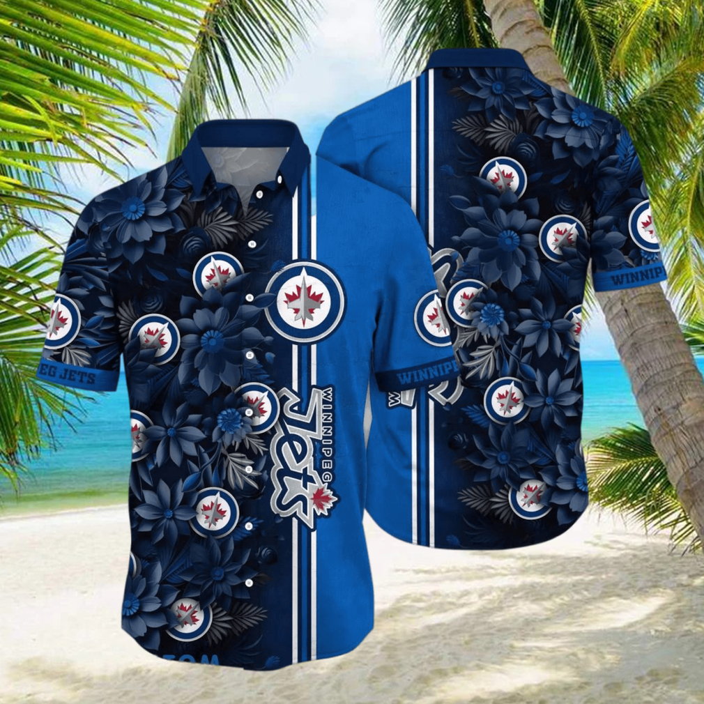 Winnipeg Jets NHL Flower Hawaiian Shirt For Men Women Great Gift For Real Fans hawaiian shirt - Limotees