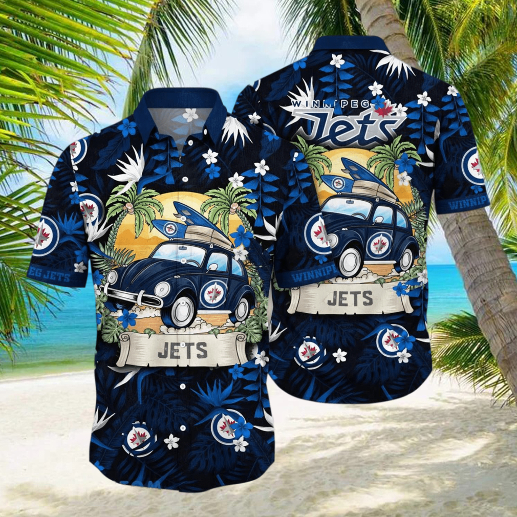 Winnipeg Jets NHL Flower Hawaiian Shirt For Men Women Unique Gift For Fans hawaiian shirt - Limotees