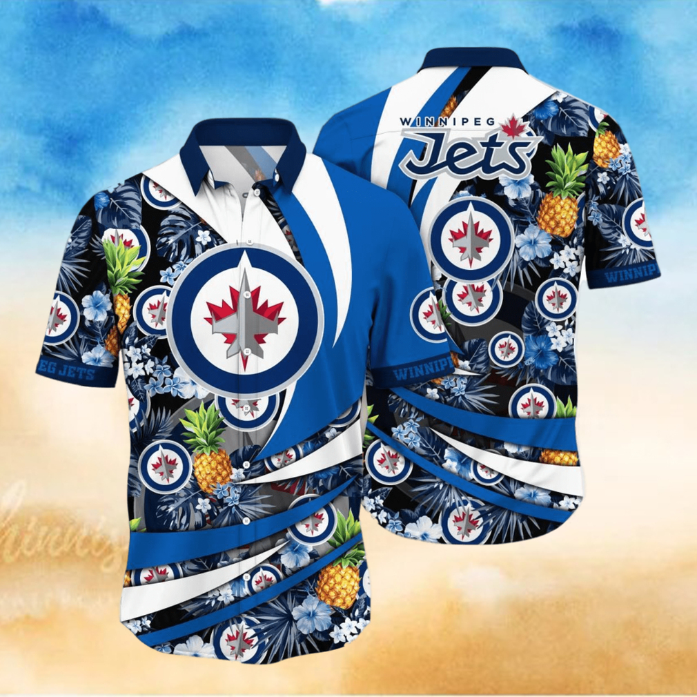 Winnipeg Jets NHL Flower Hawaiian Shirt Style Gift For Men Women Fans - Limotees