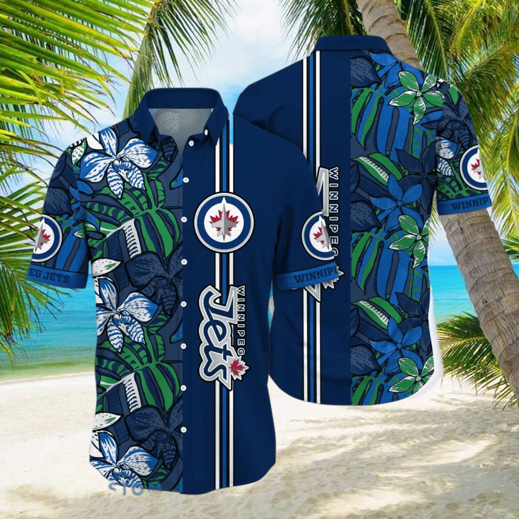 Winnipeg Jets NHL Flower Hawaiian Shirt Unique Gift For Fans hawaiian shirt - Limotees