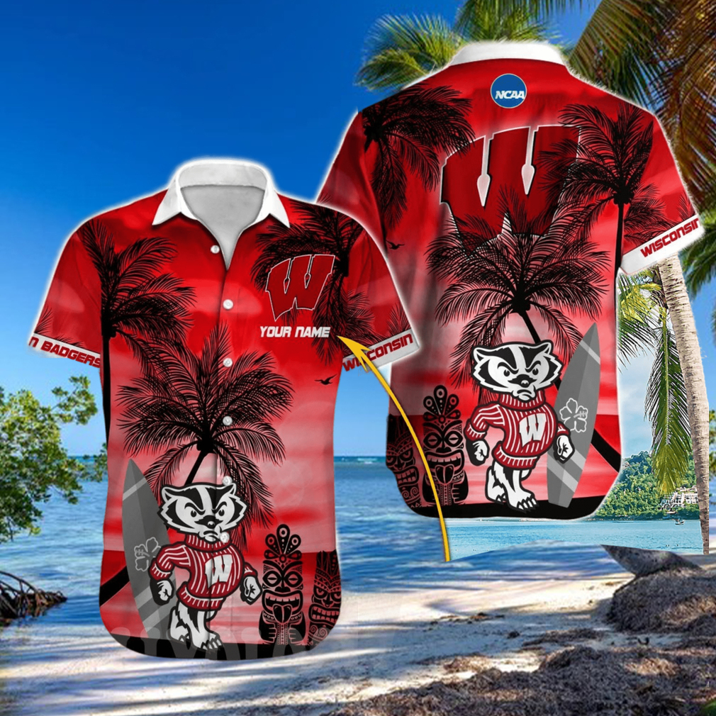 Wisconsin Badgers NCAA Full Print Classic Personalized Hawaii Shirt - Limotees