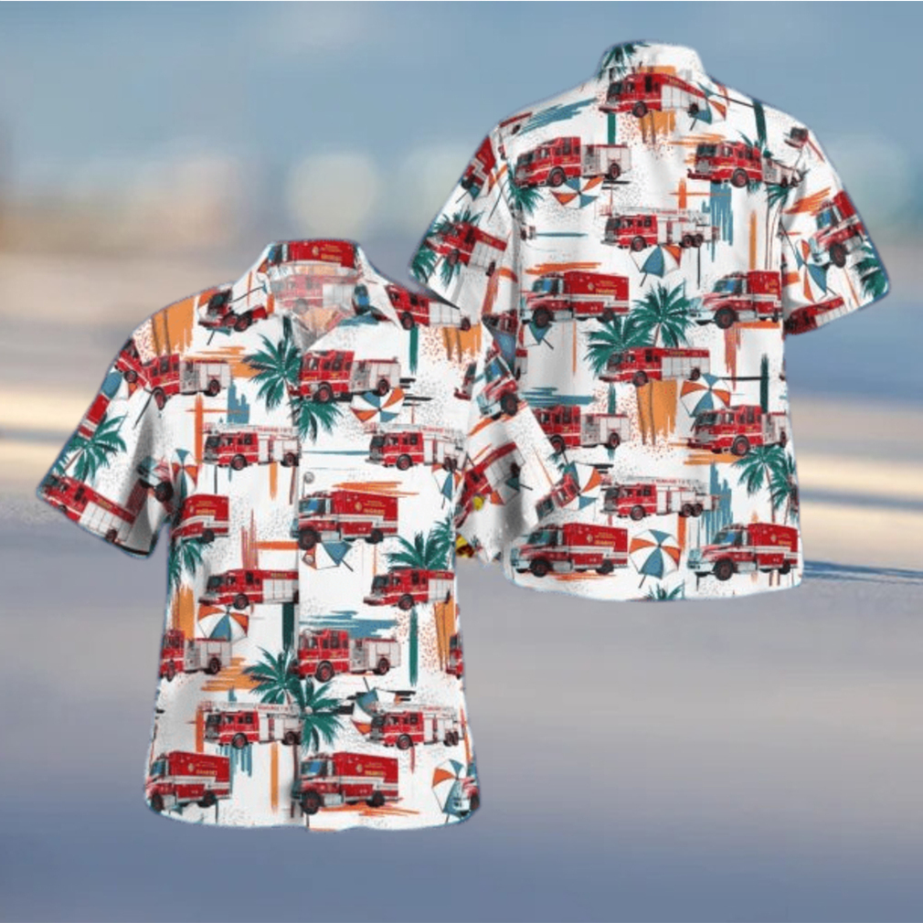 Wisconsin Milwaukee Fire Department Summer Aloha And Beach Short hawaiian shirt - Limotees