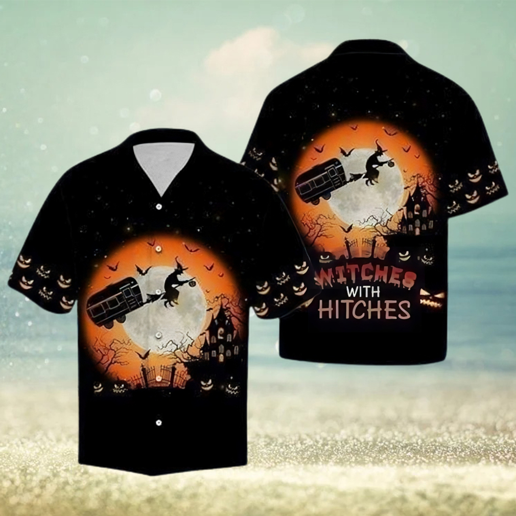 Witches with Hitches Halloween Hawaiian Shirts - Limotees