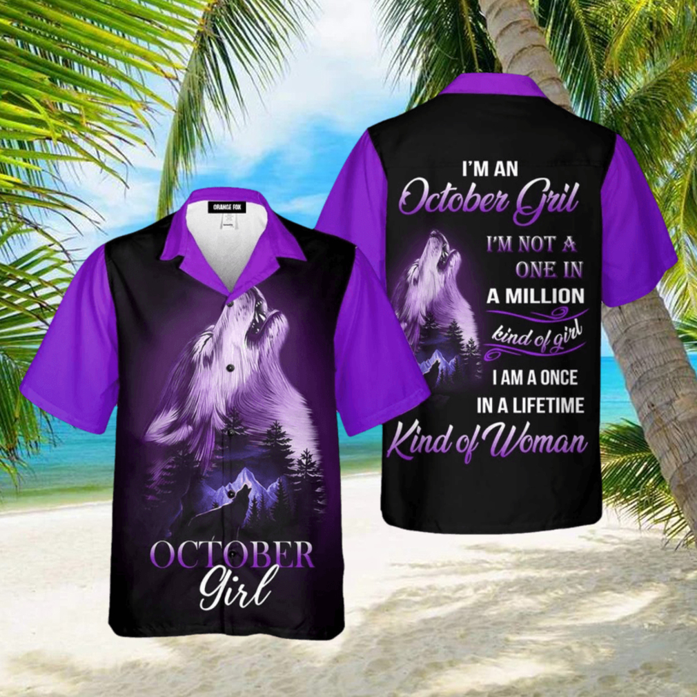 Wolf October Girl Hawaiian Shirt For Men & Women - Limotees