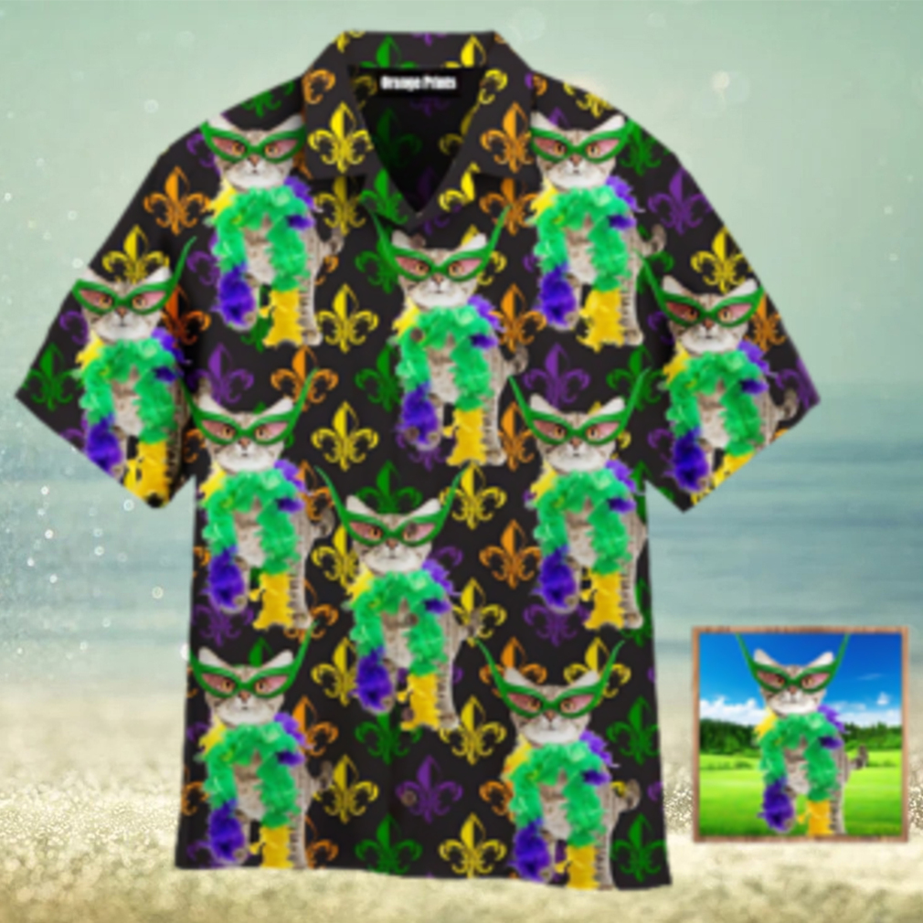 Your Cat Mardi Gras Fat Tuesday Carnival Fleur De Lis Hawaiian Shirt - Limotees