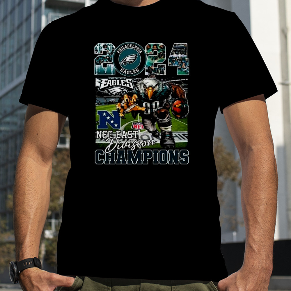 2024 Nfc East Division Champions Philadelphia Eagles Mascot Eagles T-shirt