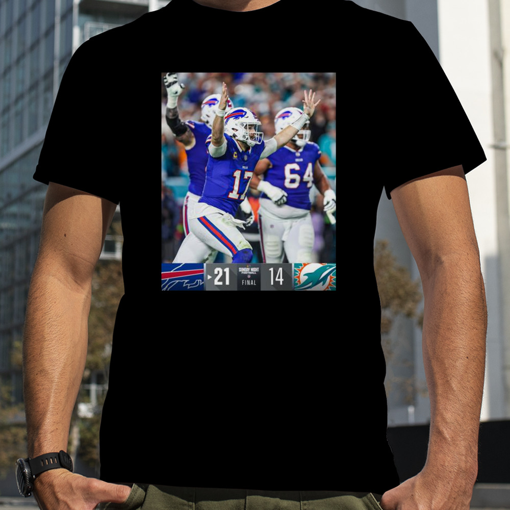 Buffalo Bills Win 21 14 Miami Dolphins 2023 AFC East Division Champions Final Score Shirt