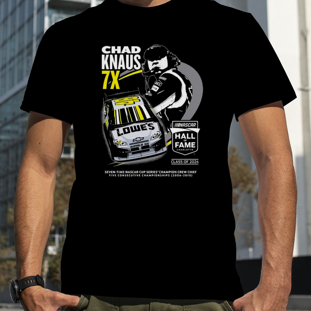 Chad Knaus Checkered Flag Sports Black Nascar Hall Of Fame Class Of 2024 T-shirt