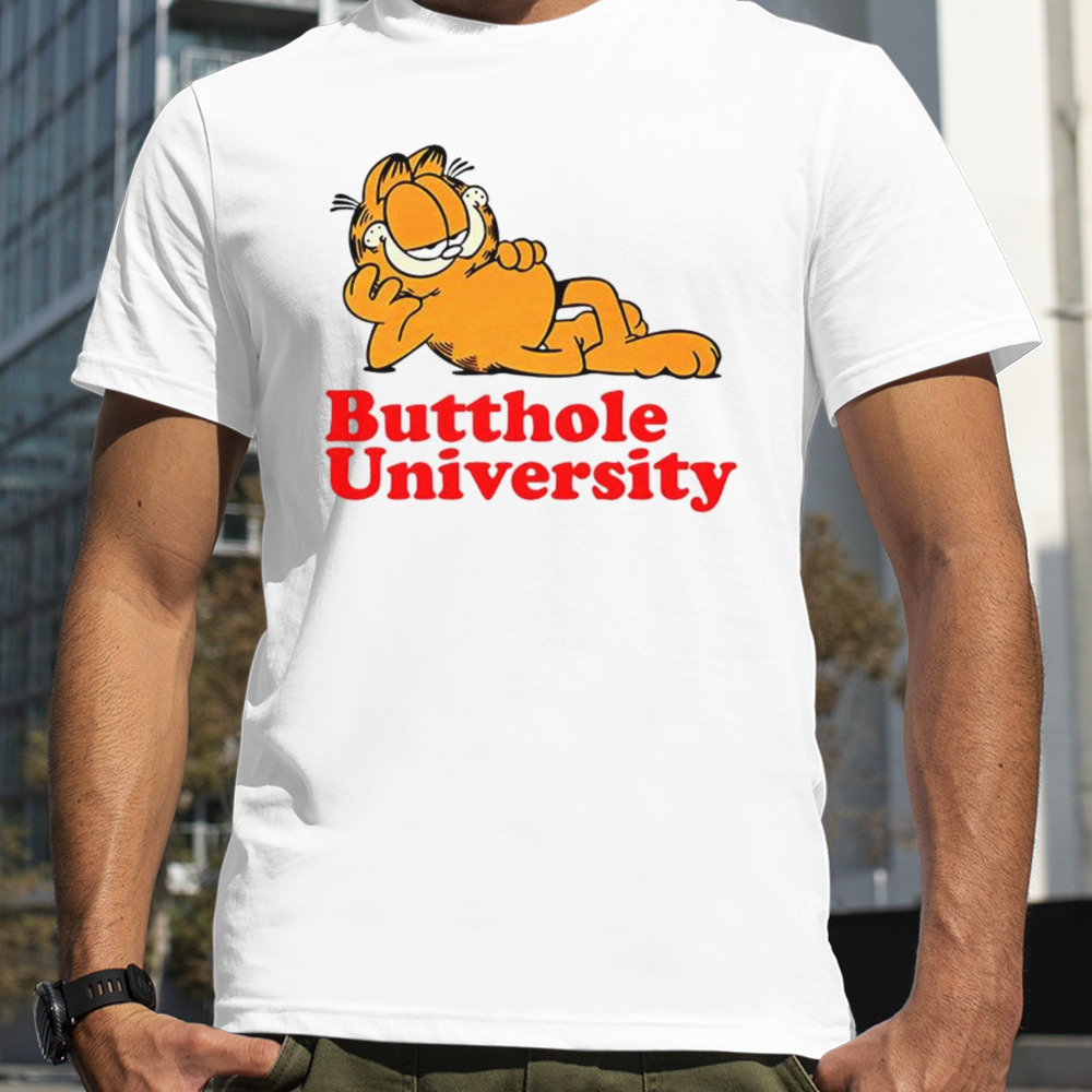 Garfield butthole university shirt