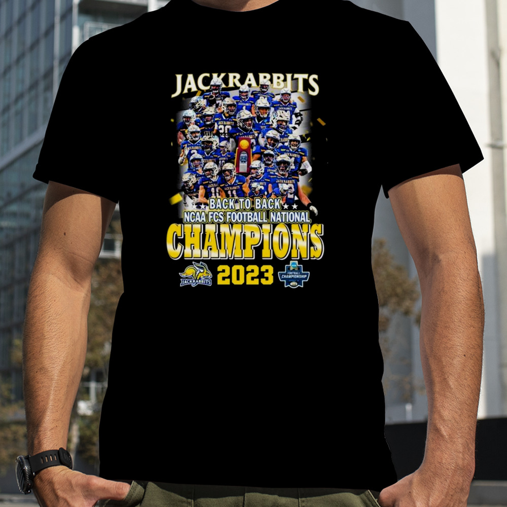 JackRabbits Back 2 Back NCAA FCS National Champions 2023 All Players T-Shirt