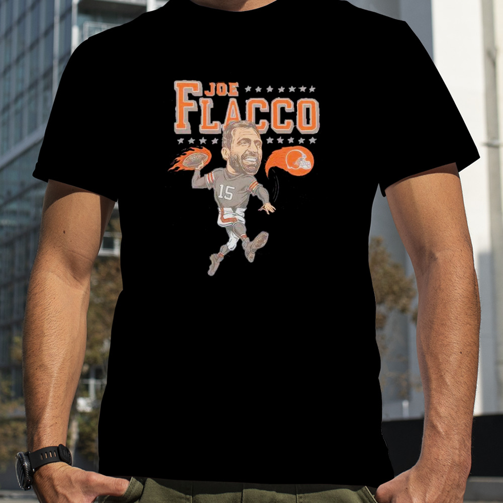 Joe Flacco Cleveland Browns caricature player Tri-Blend shirt