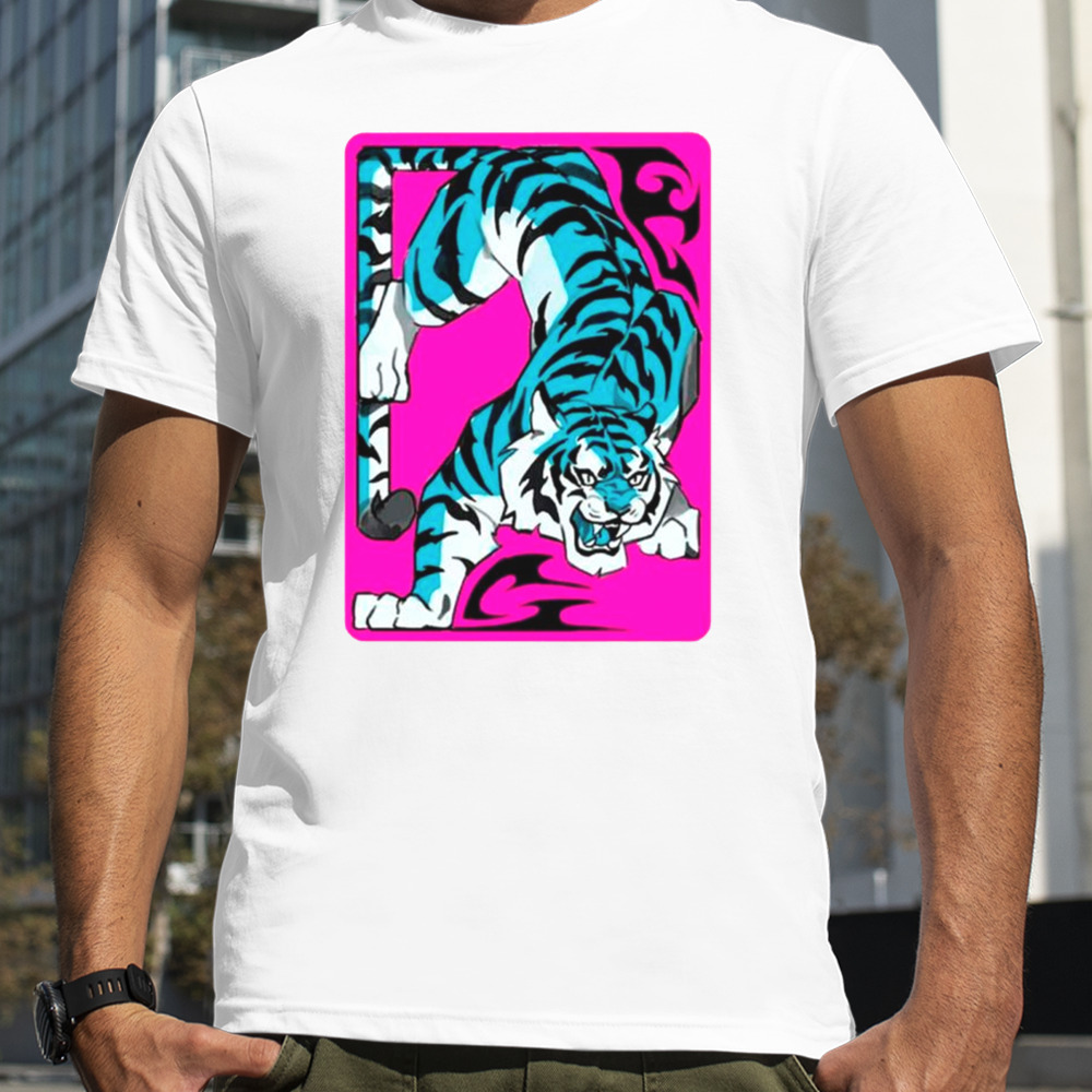 Mawili Tiger Pink Border shirt