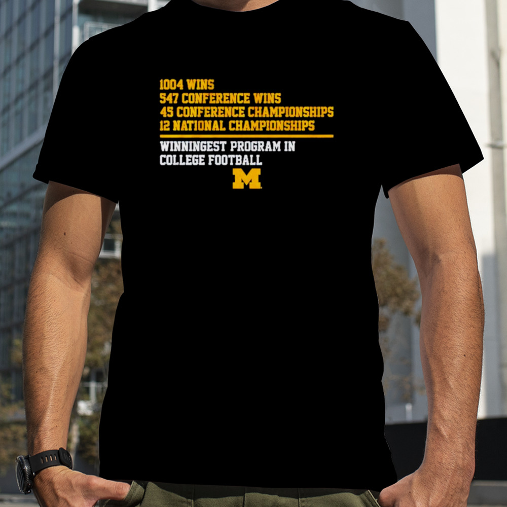 Michigan football Winningest Program National Champs shirt