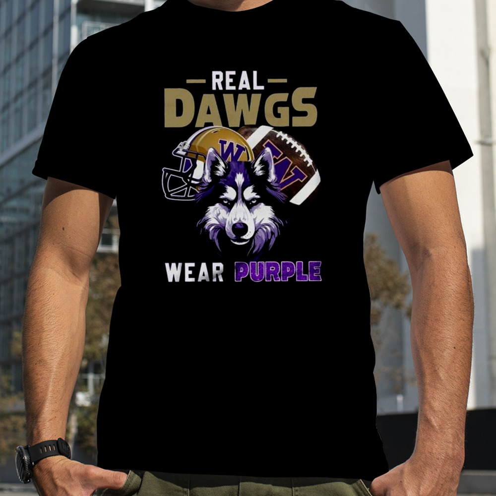 2024 Washington Huskies Real Dawgs Wear Purple Wolf T-Shirt