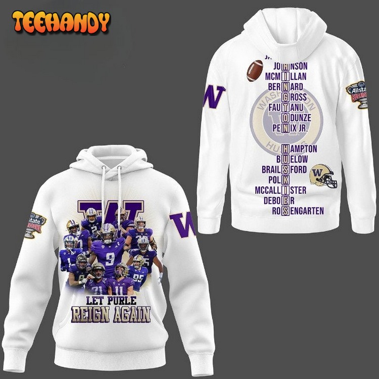 2024 Washington Huskies Sugar Bowl Champions White Hoodie