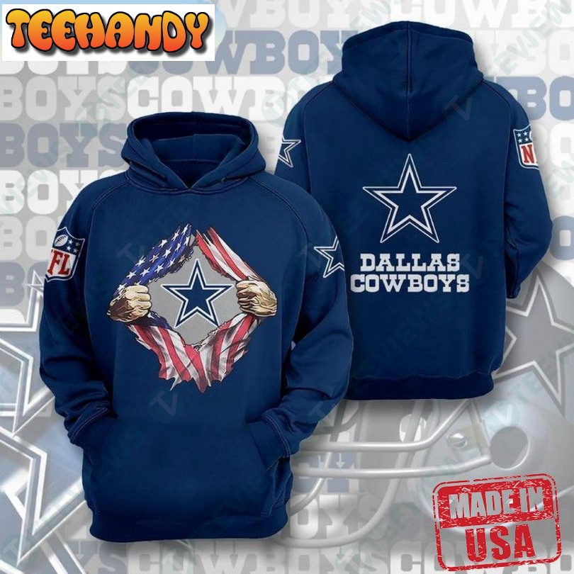 Dallas Cowboys Nfl American Ripped Hoodie