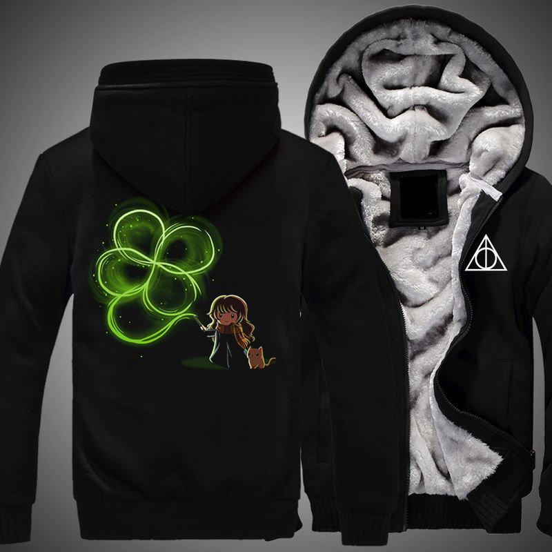 Harry Potter Hermione Granger Saint Patricks Day Over Print 3d Fleece Zip Hoodie